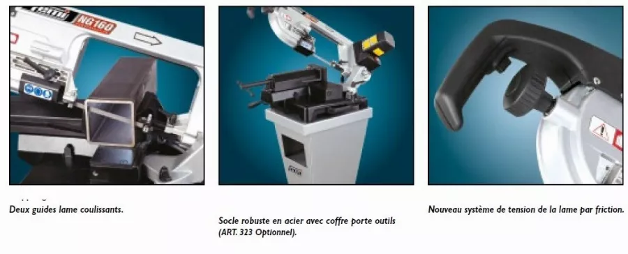 Scie à Ruban Métal FEMI Coupe Rapide +50% - Coupe Max.160mm - NG160 4 Scie à Ruban Métal FEMI Coupe Rapide +50% - Coupe Max.160mm - NG160 – Image 4