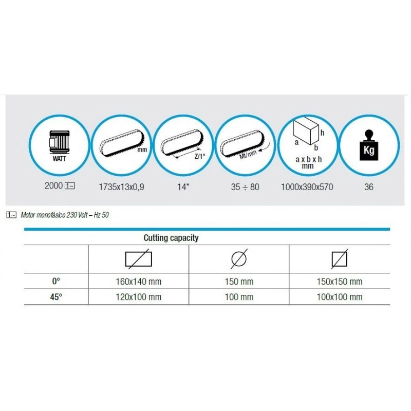 Scie à Ruban Métal FEMI Descente Automatique - Coupe Max. 160mm - ABSNG160 2 Scie à Ruban Métal FEMI Descente Automatique - Coupe Max. 160mm - ABSNG160 – Image 2