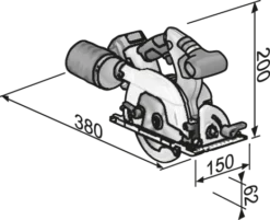 Scie Circulaire Sur Batterie 18,0 V CS 18.0-EC FLEX - Accessoires + L-Boxx - Sans Batterie Ni Chargeur - 417939 -Outlet Power Tools Boutique FLE00048 4