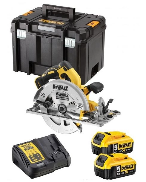 Scie Circulaire XR 5Ah 184 Mm DEWALT + 2 Batteries + Coffret Tstak - DCS572P2-QW 1 Scie Circulaire XR 5Ah 184 Mm DEWALT + 2 Batteries + Coffret Tstak - DCS572P2-QW