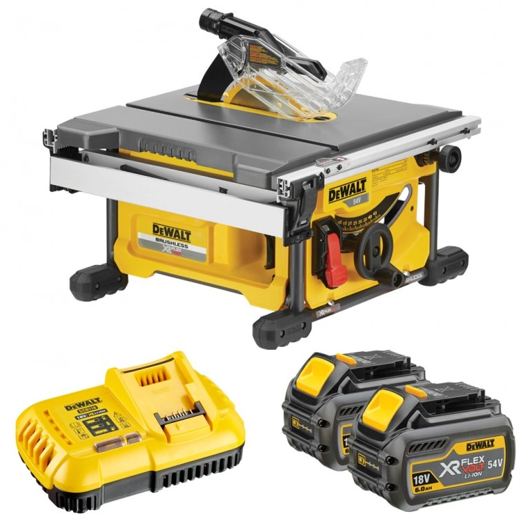 Scie à Table DEWALT - FLEXVOLT - 54 V XR - 2 Batteries, Chargeur - DCS7485T2 1 Scie à Table DEWALT - FLEXVOLT - 54 V XR - 2 Batteries, Chargeur - DCS7485T2