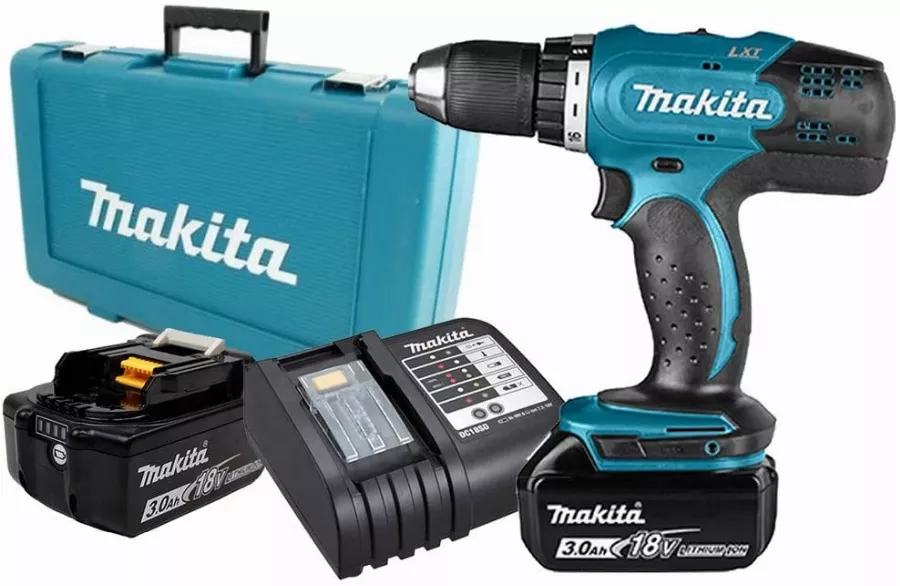 Perceuse Visseuse MAKITA 18V 3.0Ah + 2 Batteries, Chargeur, En Coffret - DDF453SFE 1 Perceuse Visseuse MAKITA 18V 3.0Ah + 2 Batteries, Chargeur, En Coffret - DDF453SFE
