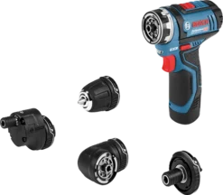 Perceuse/Visseuse BOSCH GSR 12 V-15 FC - Multifonction FlexiClick SET + 2 Batteries 2.0 Ah + 4 Accessoires - 06019F6000 -Outlet Power Tools Boutique VOA60093 2