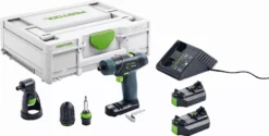 Perceuse-visseuse Sans Fil FESTOOL TXS 2,6-Set - 2 Batteries 10.8V 2.6Ah + Chargeur + Systainer + Renvoi D'angles - 576102 -Outlet Power Tools Boutique VOA70085 1