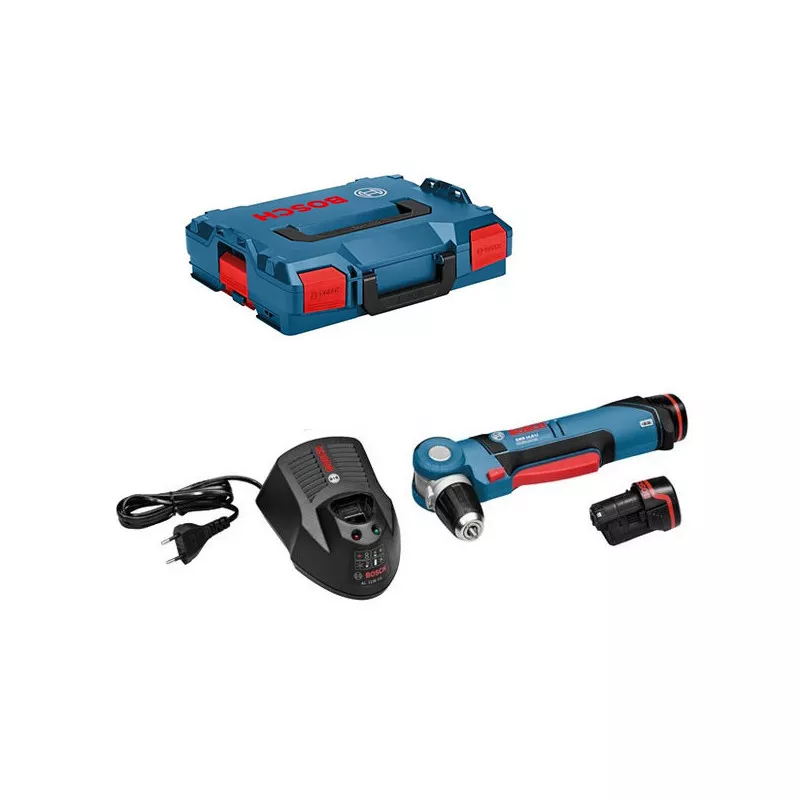 Perceuse Visseuse D'angle BOSCH GWB12V-10 - 2 Batterie 2.0Ah 12V, Chargeur, Coffret L-Boxx - 0601390908 2 Perceuse Visseuse D'angle BOSCH GWB12V-10 - 2 Batterie 2.0Ah 12V, Chargeur, Coffret L-Boxx - 0601390908 – Image 2