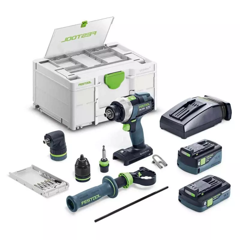 Perceuse Visseuse 18V (1x4,0 + 1x5,0 Ah) QUADRIVE TDC 18/4 5,0/4,0 I-Set - FESTOOL 577612 1 Perceuse Visseuse 18V (1x4,0 + 1x5,0 Ah) QUADRIVE TDC 18/4 5,0/4,0 I-Set - FESTOOL 577612